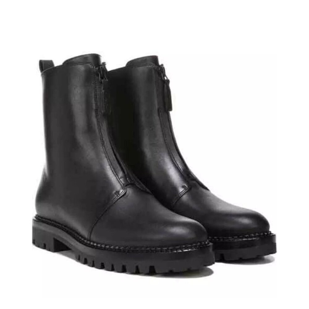 NEW!! Vince Cabria Water Resistant Front Zip Boot in Black Women's Size 7.5